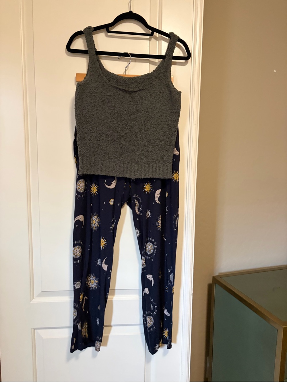 🌙✨🌞SKIMS Teddy Tank & Soma Navy Celestial Sun Goddess Pajama Pants Set🌞🌙✨